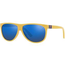 Polo Ralph Lauren Acetat Solbriller Med Blåt Glas - Gul
