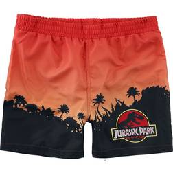 Jurassic Park Kid's Logo & Skyline Swim Shorts - Multicolour