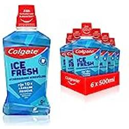 Colgate Mundspülung Ice Fresh 6x500 & anhaltende Frische Alkohol**