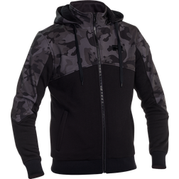 Richa Titan Core Camo Felpa con cappuccio e zip da moto nero grigio dimen