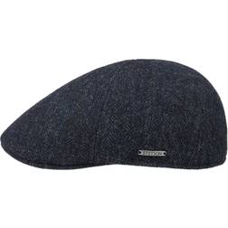 Stetson Gubbkeps Flat cap Texas Woolrich Herringbone mörkblå Storlek: cm