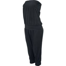 Urban Classics Shoulderfree Capri Jumpsuit - Black