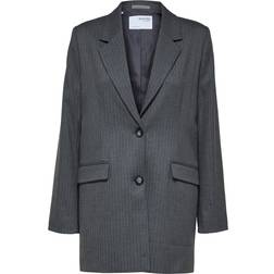 Selected Femme Anni Blazer - Grey