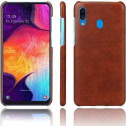 MAULUND Samsung Galaxy A30 Brun Læderbetrukket Cover