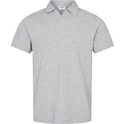 Filippa K Soft Lycra Polo Tee - Light Grey Melange
