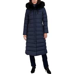 Tahari Nellie Hooded Puffer Coat Galaxy