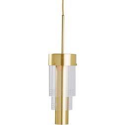 Ebb & Flow A-spire Brushed Brass/Clear Pendant Lamp ∅ 14cm