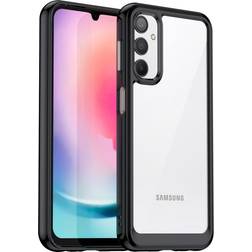 MAULUND Samsung Galaxy A24 Acrylic Combo Cover Gennemsigtig Sort