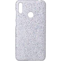 MAULUND Huawei Y6 2019 Glitrende Pailetter Læder Cover Sølv