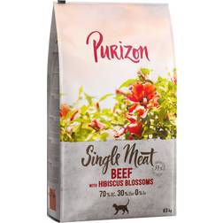Purizon 70 kr rabatt! 6,5 torrfoder katt Meat: Beef Hibiscus Blossoms