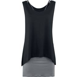 EMP Black Premium Two-In-One Dress - Black/Charcoal