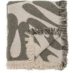 Bloomingville Alk cotton Blankets Beige, Green