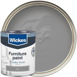 Wickes Flat Paint Wall Paint Grey 0.75L