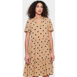 Saint Tropez Eda Spot Tiered Dress, Tannin