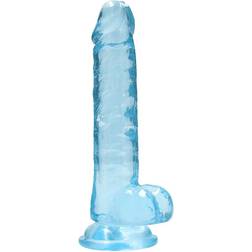 RealRock 7 zoll 17 cm realistic dildo mit hoden realistisch tpe unisex Blau