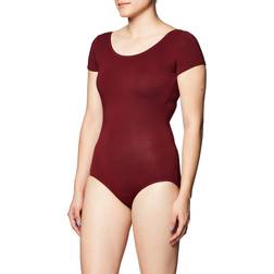 Capezio Women's Classic Short Sleeve Leotard,Burgundy,X-Small