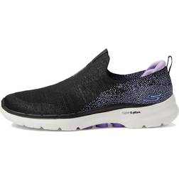 Skechers Damen Go Walk – Glimmerend Schwarz/Lavender