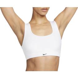 Nike Alate All U Women's Light-Support Lightly Lined Ribbed Sports Bra - White/Black