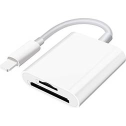 SUNTRSI Dual Slot Memory Card Reader for iPhone iPad