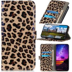 MAULUND Motorola Moto E6 Plus Leopard Cover m. Pung Brun