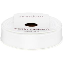 Panduro Hobby Vitt satinband – 12 mm brett och 8 meter långt
