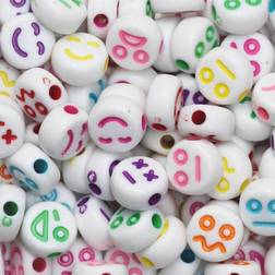 Panduro Hobby 185 perler med smileys i mange farver med forskelligt humør, Ø7 mm