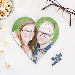 Your surprise Hjerteformet puslespil med eget billede