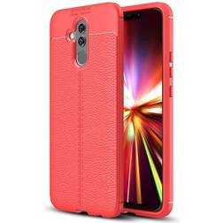 MAULUND Huawei Mate 20 Lite Litchi Texture TPU Cover Rød