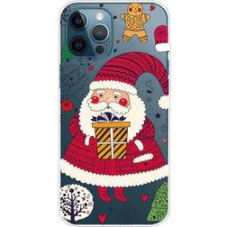 MAULUND iPhone 14 Pro Skal TPU-plast Jul-tema Jultomte med Julklapp