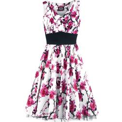 H&R Rockabilly Floral Dress - Weiß/Pink