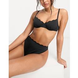 Hunkemöller Nicht vorgeformtes Bügel-Bikini-Top Scallop Schwarz