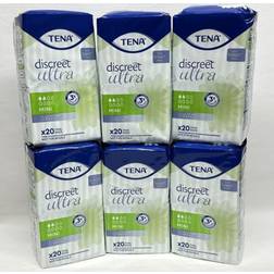TENA lady discreet ultra mini incontinence pads case of 6 packs of 20 120