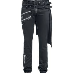 Gothic Stoffhose Graves Pant Slim Fit - Schwarz
