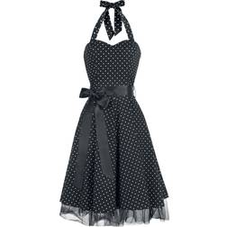 H&R London Dot Dress Mittellanges Kleid schwarz S, M, 3XL, 4XL