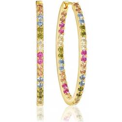 Sif Jakobs Multicoloured Zirconia Ellisse Medio Earrings SJ-E2313-XCZ-YG