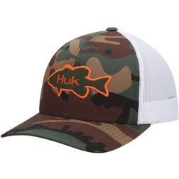 Huk Herren Mesh Trucker Snapback Hat Blendfreie Fischerhut Mütze, Bass-Moos, Einheitsgröße