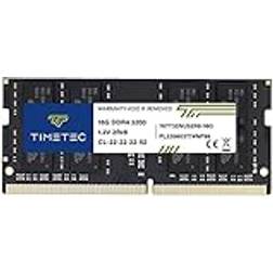 TIMETEC 16GB DDR4 3200MHz DDR4-3200 PC4-25600 Non-ECC Unbuffered 1.2V CL22 2Rx8 Dual Rank 260 Pin SODIMM Kompatibel mit AMD und Intel Gaming Laptop Notebook PC Computer Speicher RAM Modul Upgrade