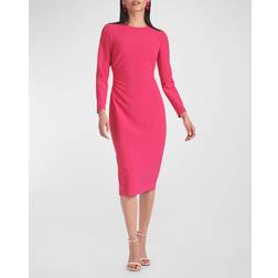 Sachin & Babi Dee Ruched Bodycon Midi Dress PASSIONFRUIT