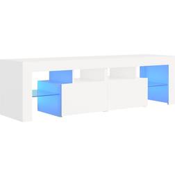 vidaXL Cabinet with Led Lights White Meuble TV 140x40cm