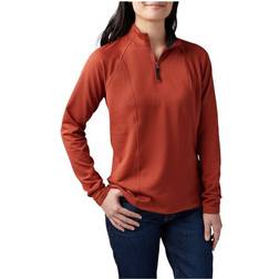 5.11 Tactical Stratos Quarter-Zip Long-Sleeve Shirt for Ladies Red