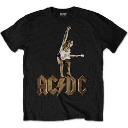 ROCK OFF Ac/dc angus statue black cotton unisex t-shirt