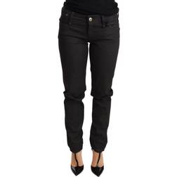 Ermanno Scervino Black Low Waist Skinny Slim Trouser Cotton Jeans