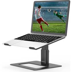 BoYata Laptop Stand, Height Adjustable, Ventilated Laptop Holder, Compatible with 10-17” MacBook Pro/Air, Dell, Lenovo, Samsung, Acer, HUAWEI MateBook