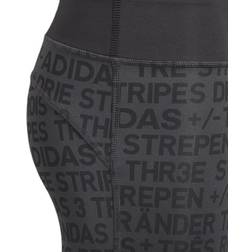 Adidas Girls Brand Tights Black Unisex Leggings - Black