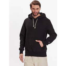 Champion Schwarz Minimalistischer Reverse Weave Kapuzenpullover