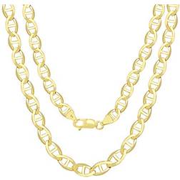 Nuragold Mariner Link Chain Pendant Necklace - Gold