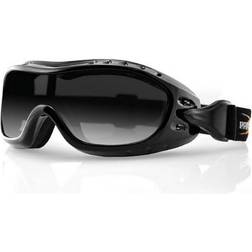 Bobster Night Hawk OTG Gloss Black/Smoke Lunettes de moto