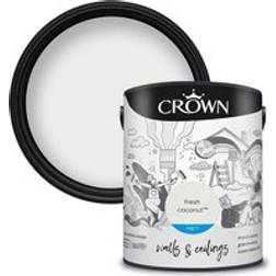 Crown & Ceilings Matt Fresh Coconut Wall Paint White