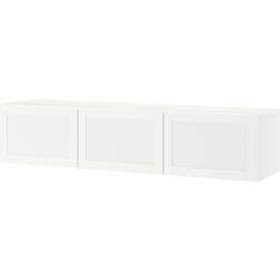 IKEA Besta White/Hanviken White TV-bänk 180x38cm