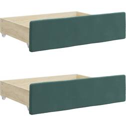 vidaXL Bed Drawers Storage Unit 2 Engineered Wood